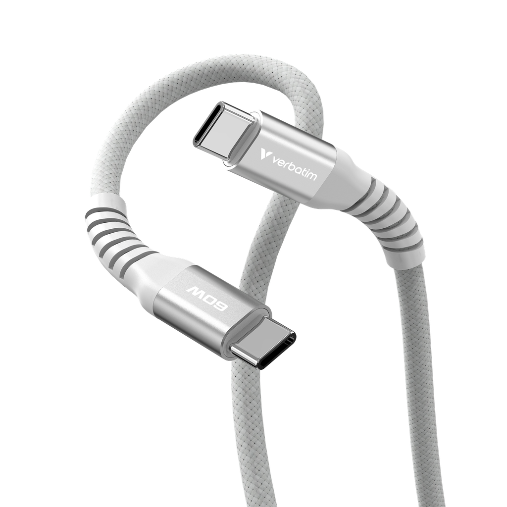 USB-C to USB-C Magnetic 120 cm - White/Grey