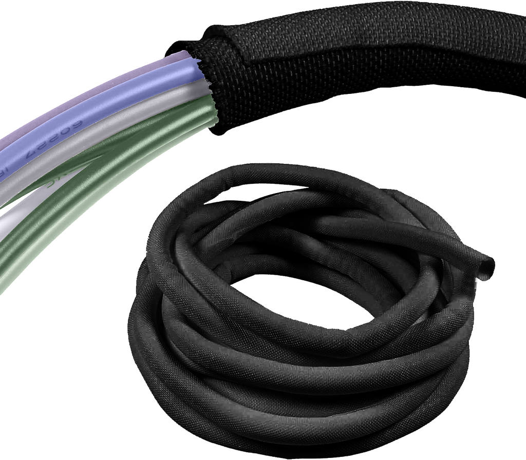 Cable sleeve Black 38mm, 25m