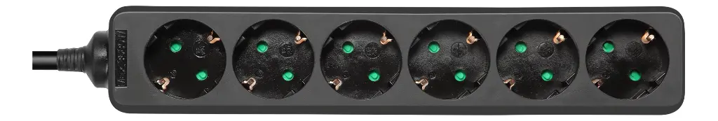Power Strip 6, 3m, black