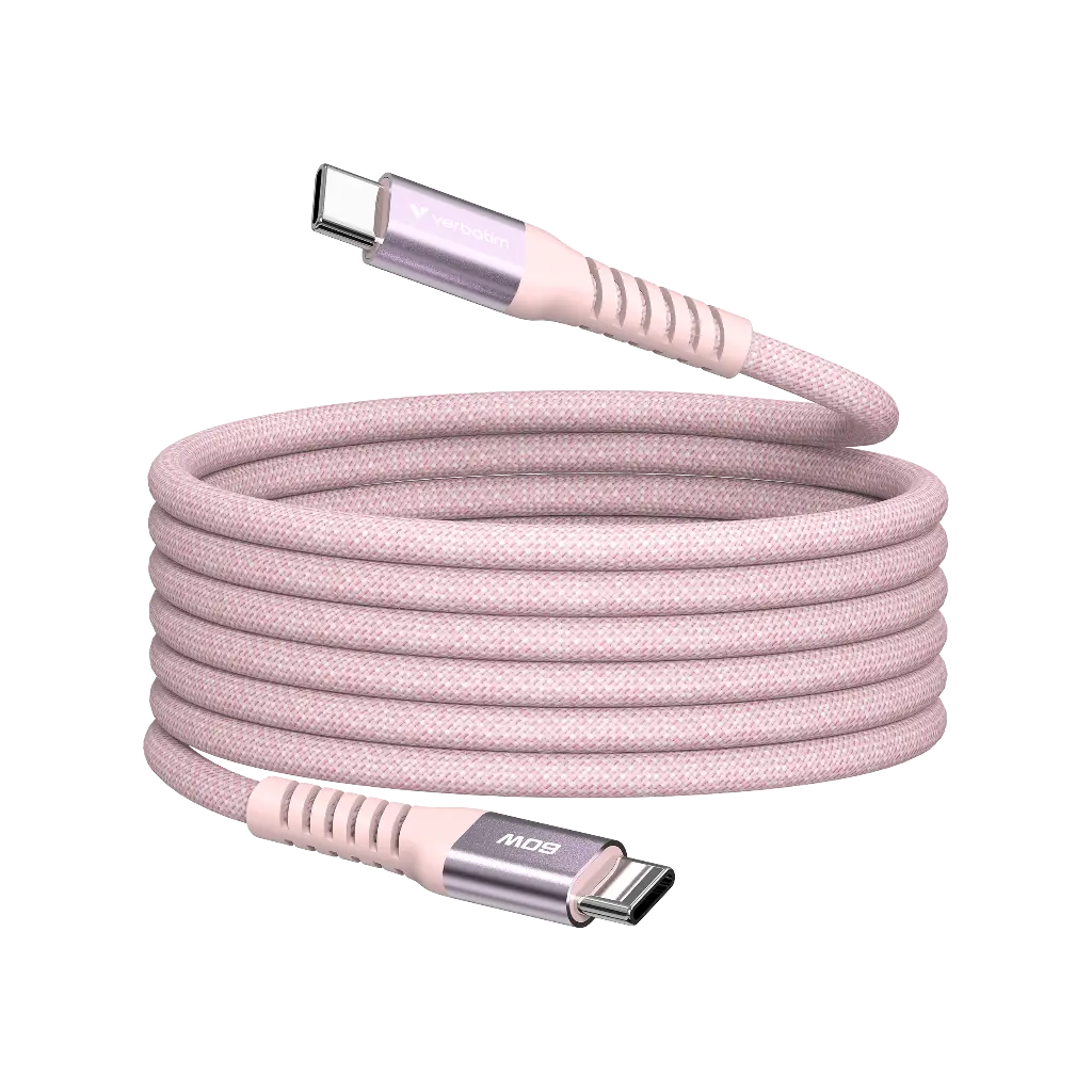 USB-C to USB-C Magnetic 120 cm - Pink