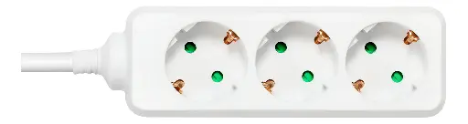 [EDE-WHT-3el1.5m] Power Strip 3, 1.5m, White